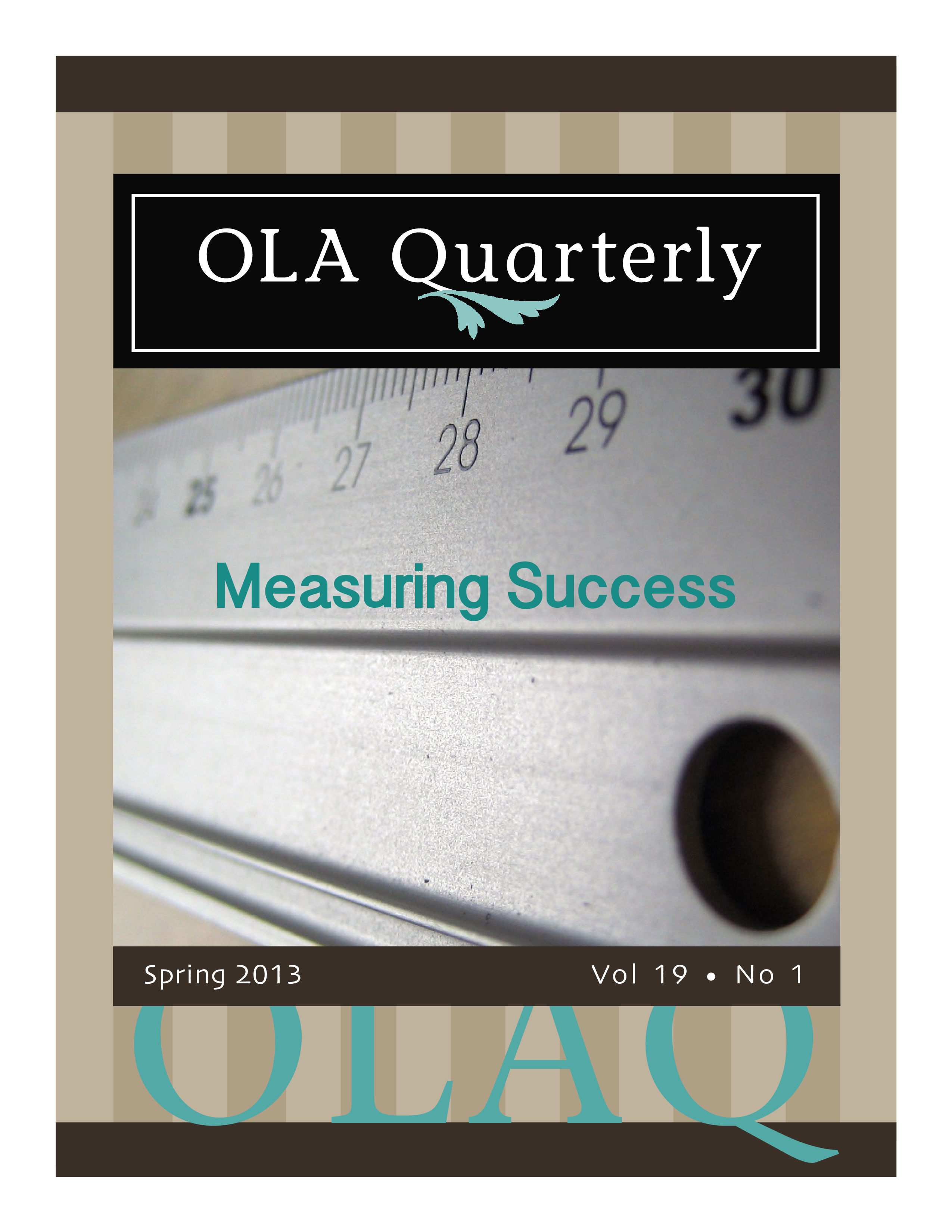 					View Vol. 19 No. 1 (2013): Measuring Success
				